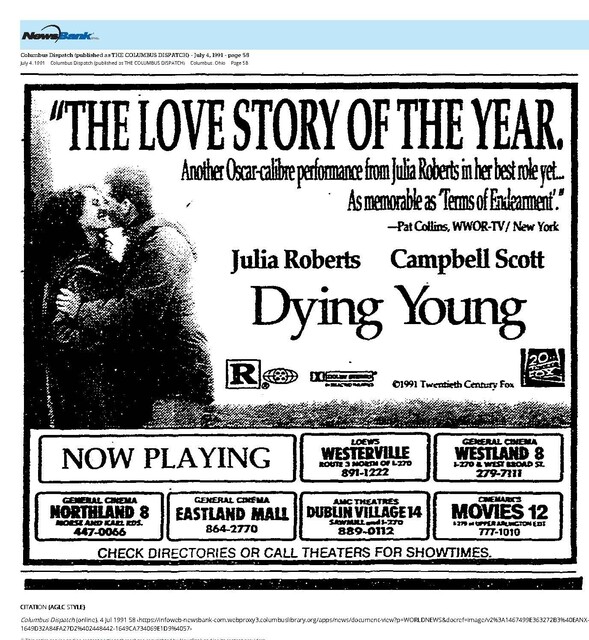 Julia Roberts--Number Four Box Office Star (1991)
