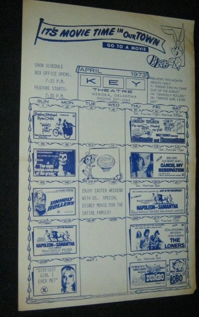 April 1973 Show Calendar
