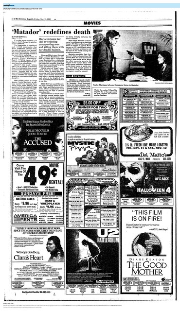 Movies on November 11, 1988