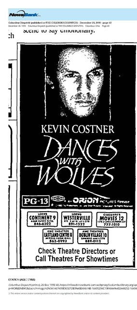 Kevin Costner--Number Six Box Office Star (1990)