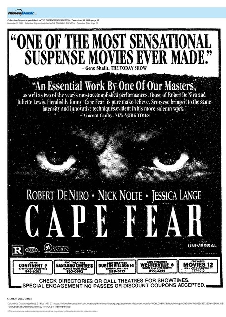 Robert De Niro--Number Nine Box Office Star (1991)