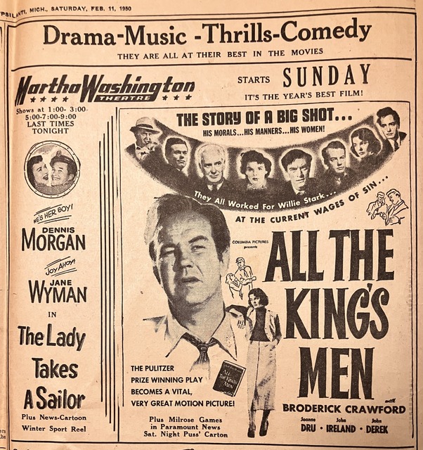 Saturday, February 11, 1950 print ad courtesy Dennis Norton.