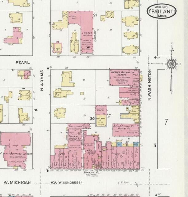 Crop of August 1916 Sanborn Map.