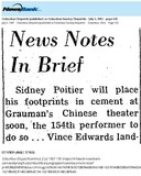 Honor for Sidney Poitier (1967)