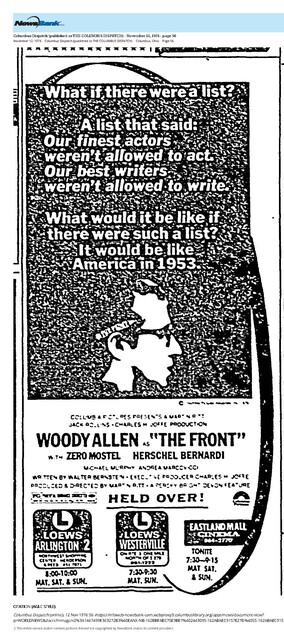 Woody Allen--Number Nine Box Office Star (1976)