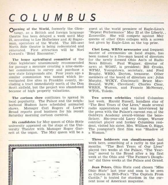 May 1947 News