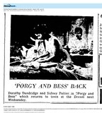 Sidney Poitier (1960) / The Second Run of "Porgy and Bess"
