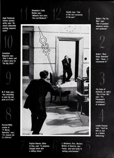 Trade Ad (1948)  "The Big Clock"