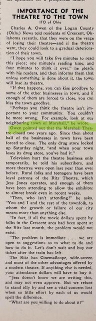 The Economic Impact Theater Closures (1956)