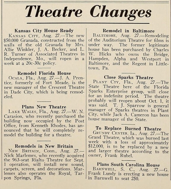 Theatre Changes (1940)