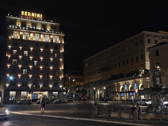 Night View of Theatre  with Hotel 