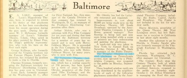 African American Theaters (1925)