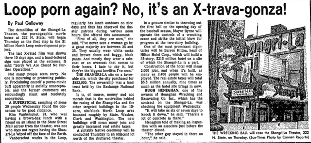 Chicago Sun-Times article.  May 22, 1981.