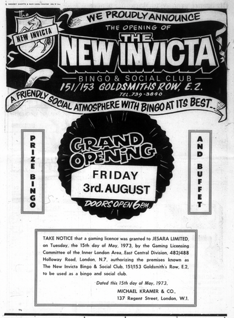 Standard Cinema Hackney reopens as bingo Aug 1973