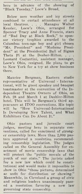 February 1955 News
