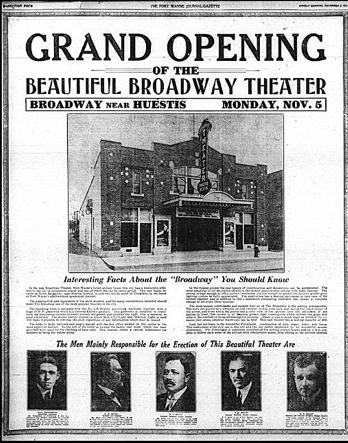 Broadway Theatre Opening 1923