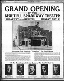 Broadway Theatre Opening 1923