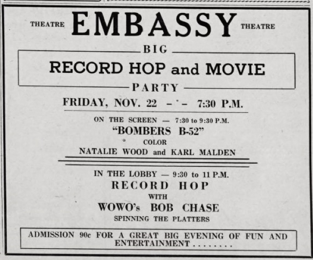 Record Hop and a Movie at The Embassy (1957)