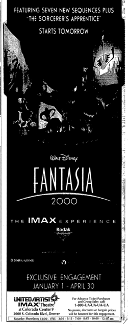 1/1/2000 first imax feature