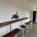 The old ticket window is still visible ... 