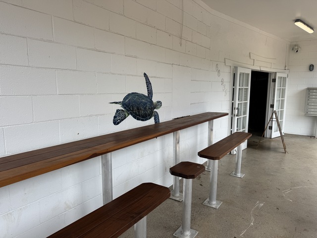The old ticket window is still visible ... 