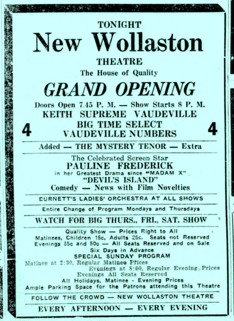 Wollaston Theatre