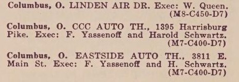 Partial List of Existing Drive-Ins (1950)