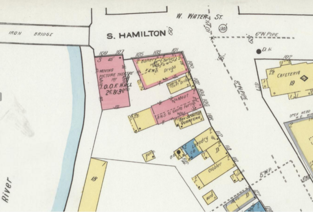 Sanborn Fire Insurance Map: Painted Post, NY (August 1921) - Detail 