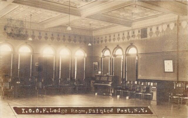International Order Of Odd Fellows (I.O.O.F.) Interior (Vintage Postcard)