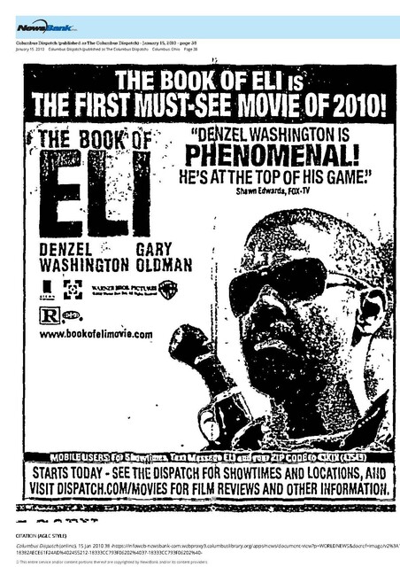 Denzel Washington--Number Seven Box Office Star (2010)