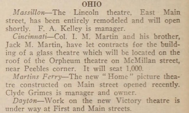 Sept - Oct 1919 News