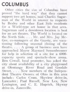 Sugarman Sour on More Art Theaters (1954)