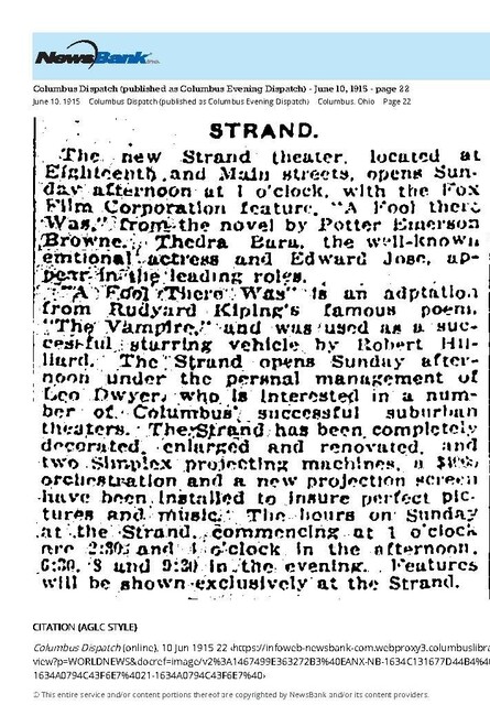 Before It Became the Hollywood (1915)