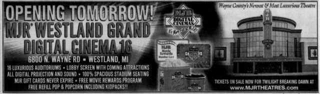 MJR Westland Grand Digital Cinema 16