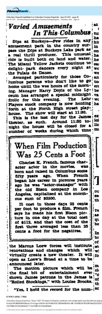 Last Day for the James (June 18, 1927), Then it Becomes Loew's Broad