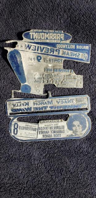 Paramount Theatre Newspaper Metal Ad 