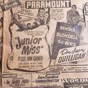 Paramount Theatre Large Newspaper Ads 