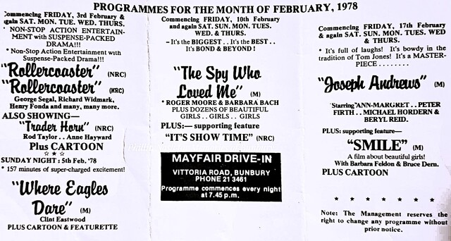 Mayfair Drive-In Vittoria Road, Bunbury, WA - 1978