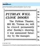 The Last Picture Show at the Pythian (Miles Circuit} (May 26, 1957)