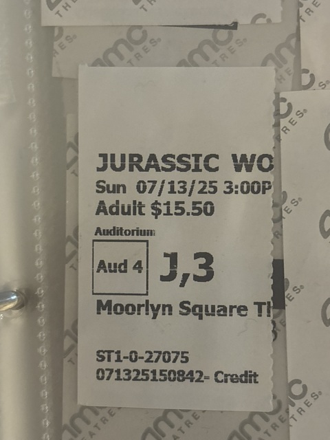 Moorlyn Square Theatre Ticket Stub