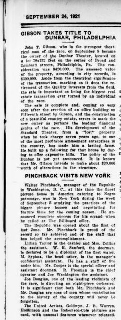 African American Theaters (1921)