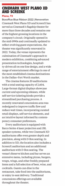 Cinemark West Plano XD and SCREENX