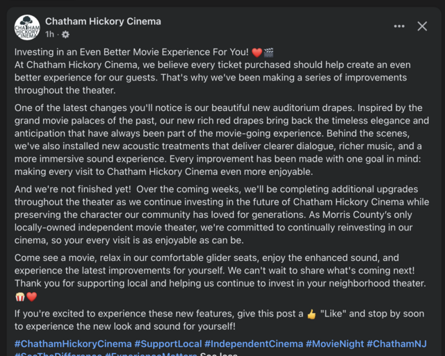 Chatham Hickory Cinema