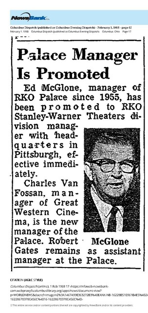 Managerial Change (1968):  Ed McGlone