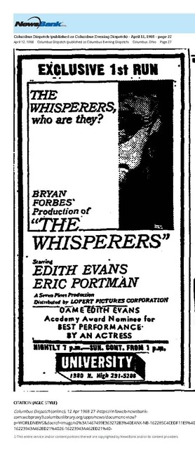 The Great Directors: Bryan Forbes: (1968)