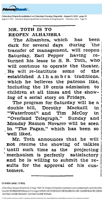 Theater Showman and More (1929):  Earl Pepper