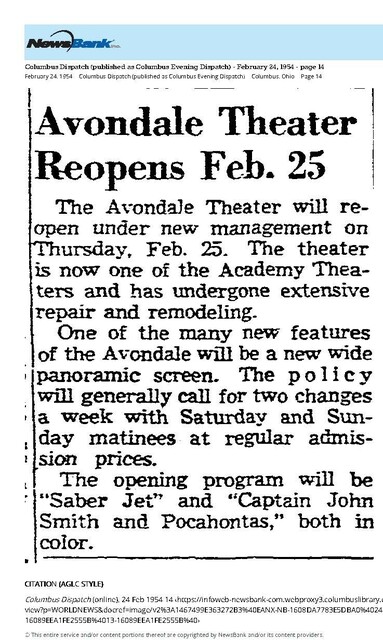 New Owner and Remodeling and Reopening (1954)