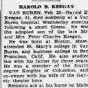 Harold Keegan Obituary