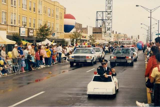 Houby Day 1988 parade photo, original source unknown.