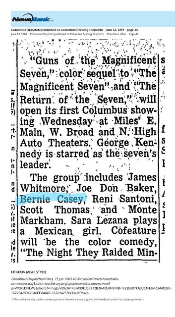 Suburban First Run (1969)/East Main Corridor/Columbus-Raised Bernie Casey;s First Film